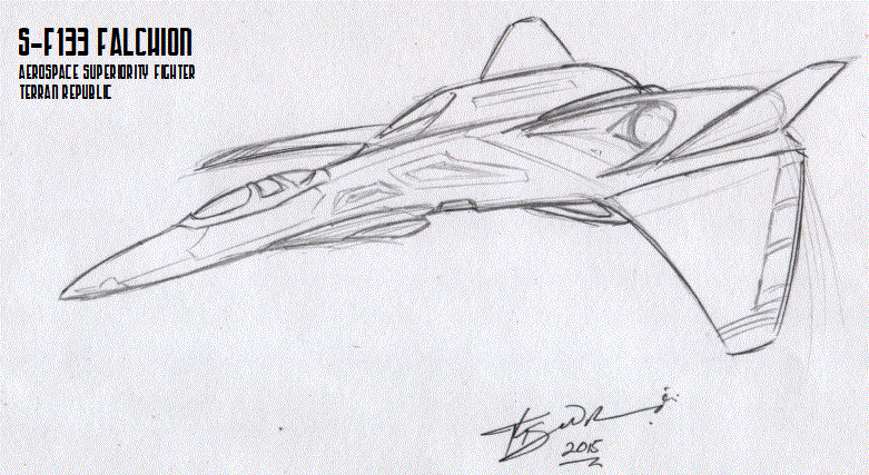 TERRAN REPUBLIC (Space Wings) - S-F133 Falchion aerospace superiority fighter